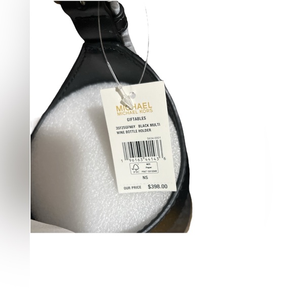 NWT, WINE BOTTLE HOLDER Michael Kors Black multicolored. - Picture 3 of 6